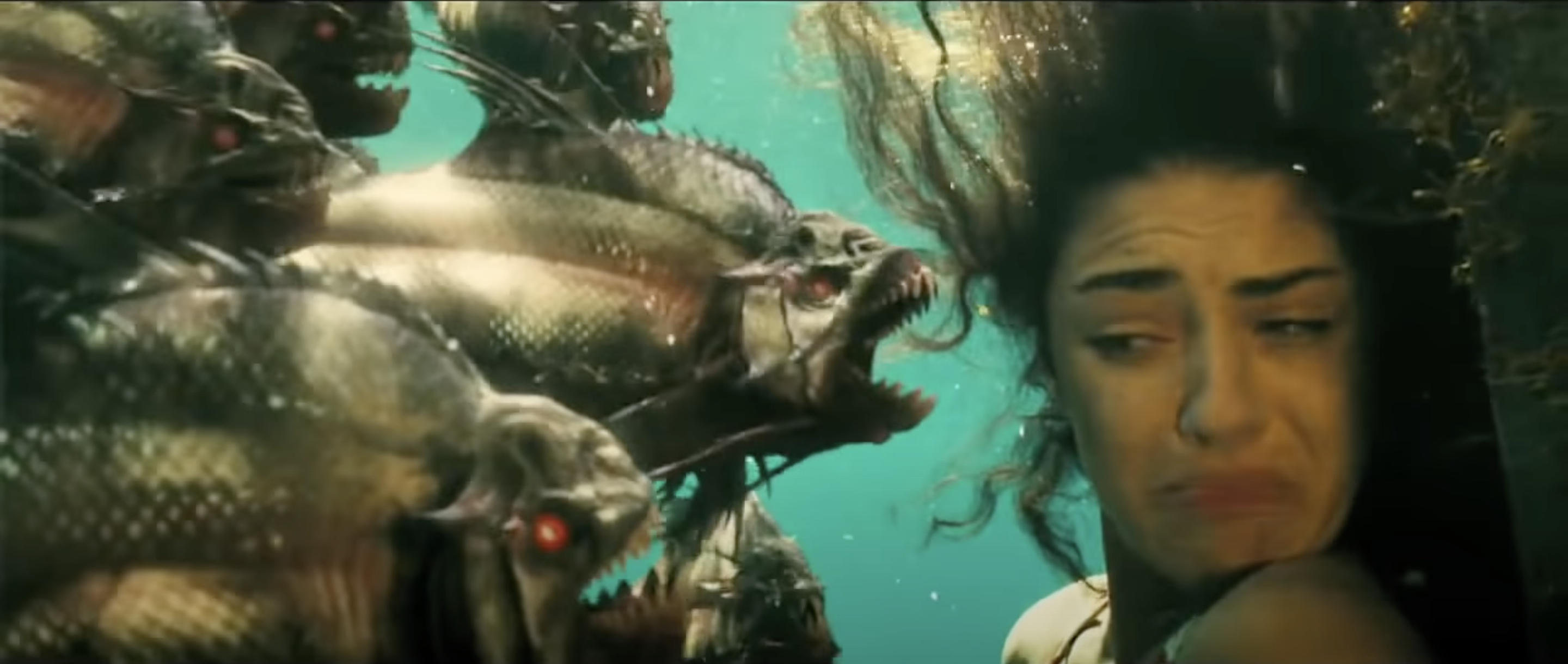 piranha 3d underwater scene